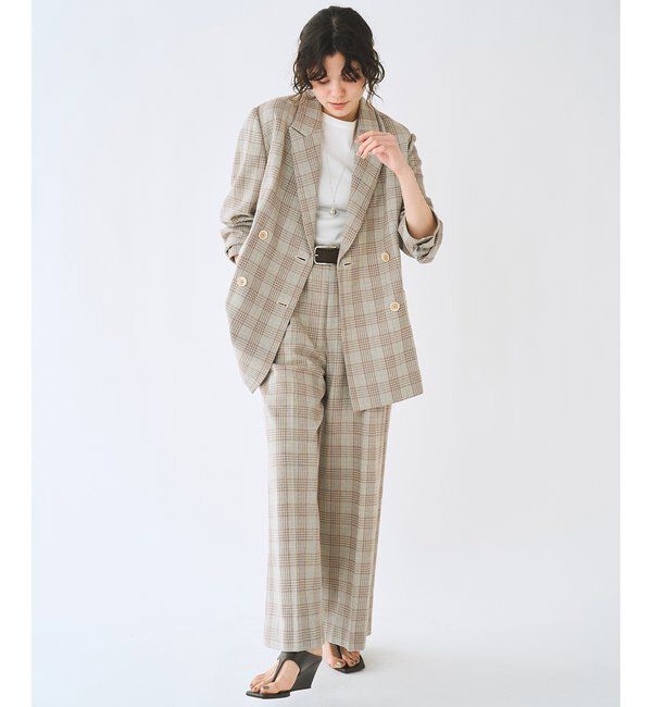  「コットンチェックテーラージャケット」|テーラードジャケット|