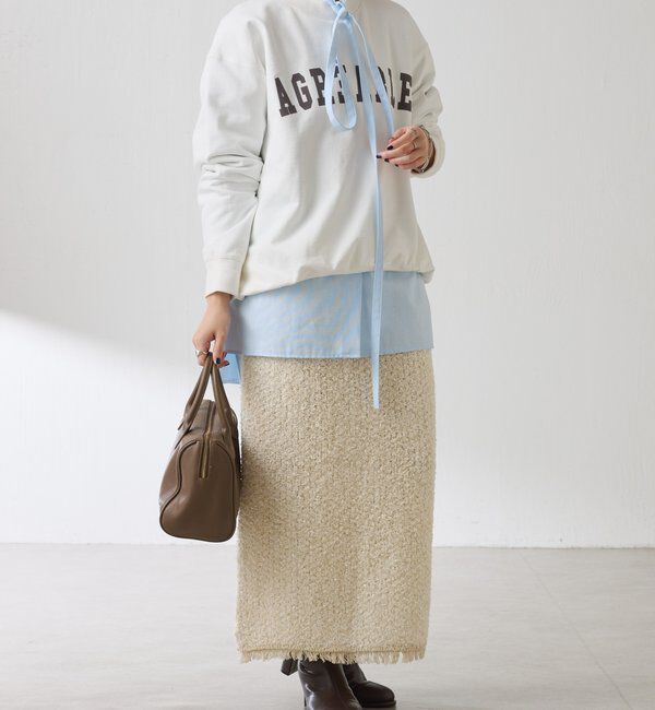  「ツイードライクニットスカート」|スカート|