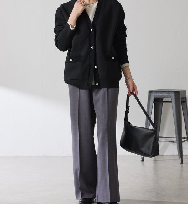  「ラメストライプゴムベルトパンツ」|チノ|