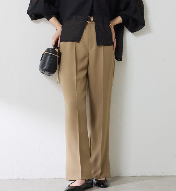  「ウールライクストレートパンツ」|チノ|