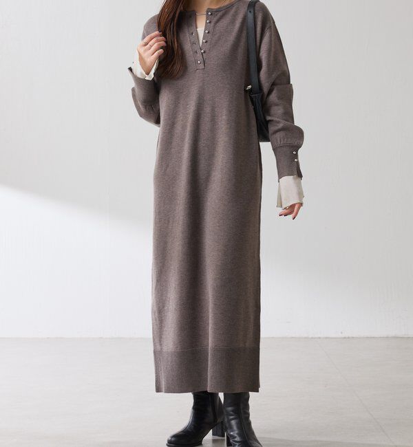  「【前後２通りで着れる】2WAYニットワンピース」|ワンピース|