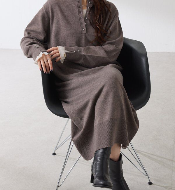  「【前後２通りで着れる】2WAYニットワンピース」|ワンピース|