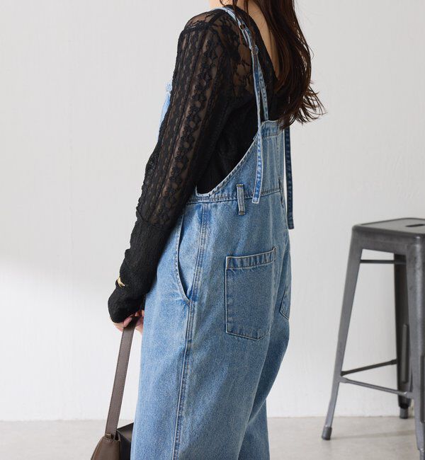  「Q.anos フレアデニムロンパース」|ワンピース|