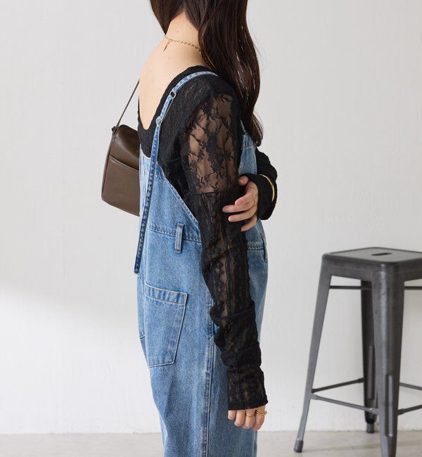  「Q.anos フレアデニムロンパース」|ワンピース|