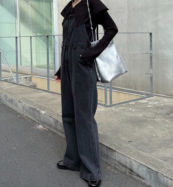  「Q.anos フレアデニムロンパース」|ワンピース|