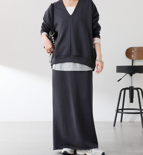  「ポンチＶカットプルオーバー」|Tシャツ・カットソー|