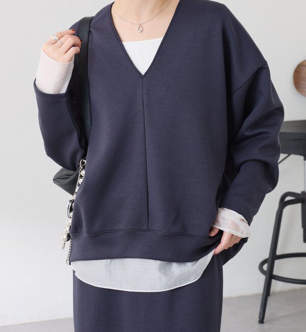  「ポンチＶカットプルオーバー」|Tシャツ・カットソー|