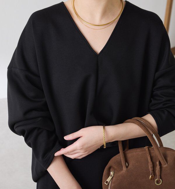  「ポンチＶカットプルオーバー」|Tシャツ・カットソー|