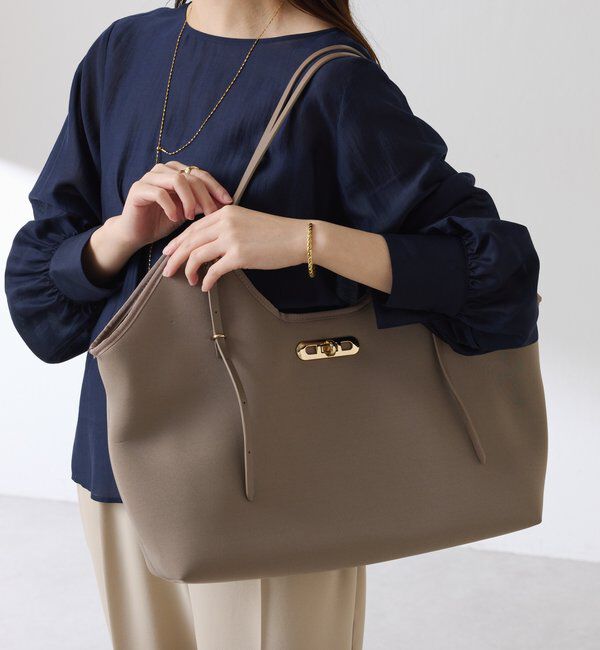  「【PAPILLONNER/パピヨネ】インバッグウェットトート」|トートバッグ|グレージュ