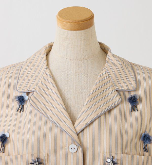  「ビジューストライプブラウス」|シャツ・ブラウス|