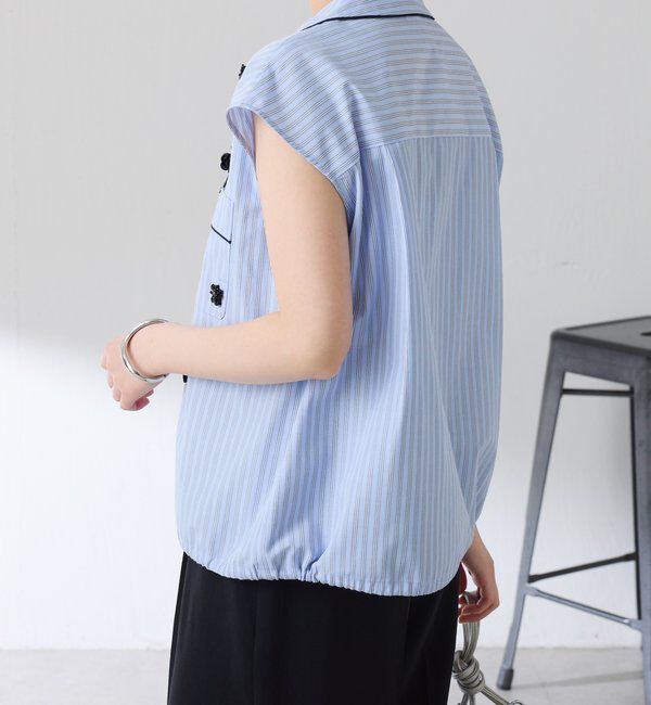  「ビジューストライプブラウス」|シャツ・ブラウス|