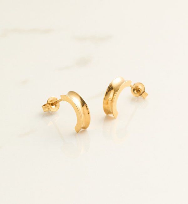  「【PAPILLONNER/パピヨネ】ステンレスハーフフープピアス」|リング|