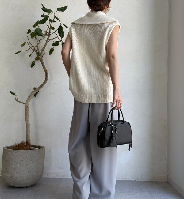  「【累計販売数3万枚突破/21色4サイズ展開！】タックワイドパンツ」|チノ|