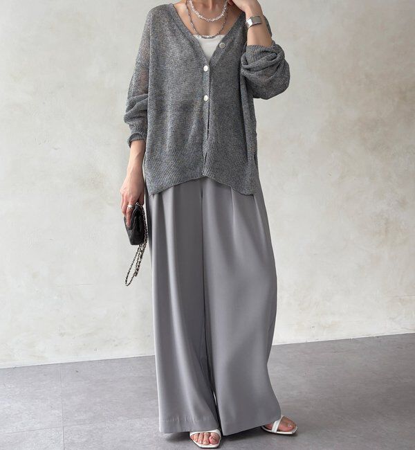  「【累計販売数3万枚突破/21色4サイズ展開！】タックワイドパンツ」|チノ|