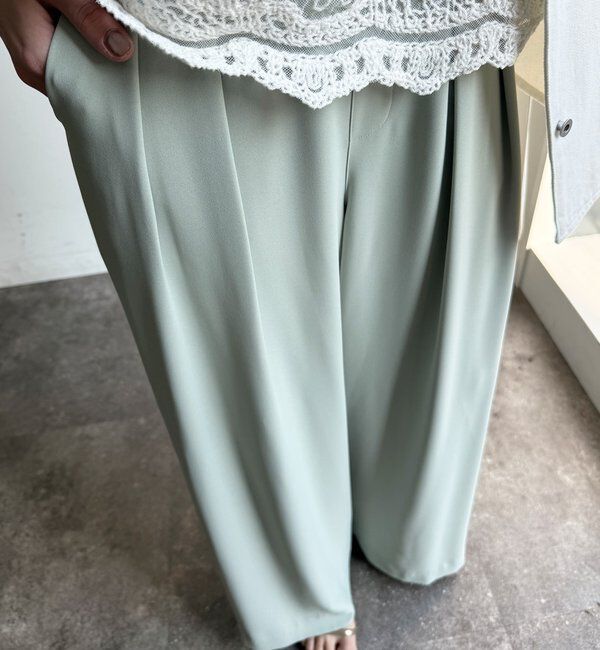  「【累計販売数3万枚突破/21色4サイズ展開！】タックワイドパンツ」|チノ|