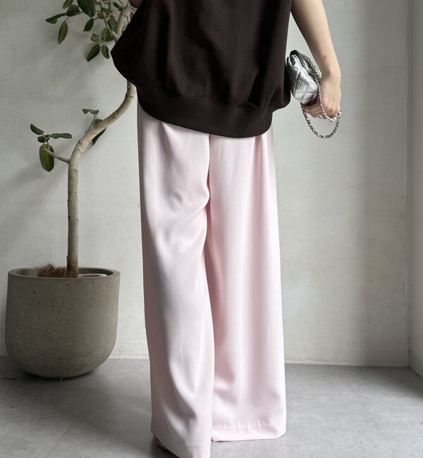  「【累計販売数3万枚突破/21色4サイズ展開！】タックワイドパンツ」|チノ|