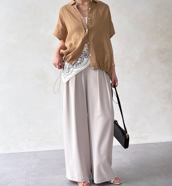  「【累計販売数3万枚突破/21色4サイズ展開！】タックワイドパンツ」|チノ|