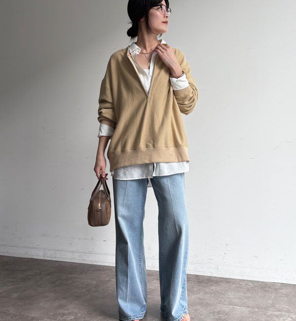  「【新色追加】【インフルエンサー OKOCHI企画】ハーフジップスウェット」|Tシャツ・カットソー|