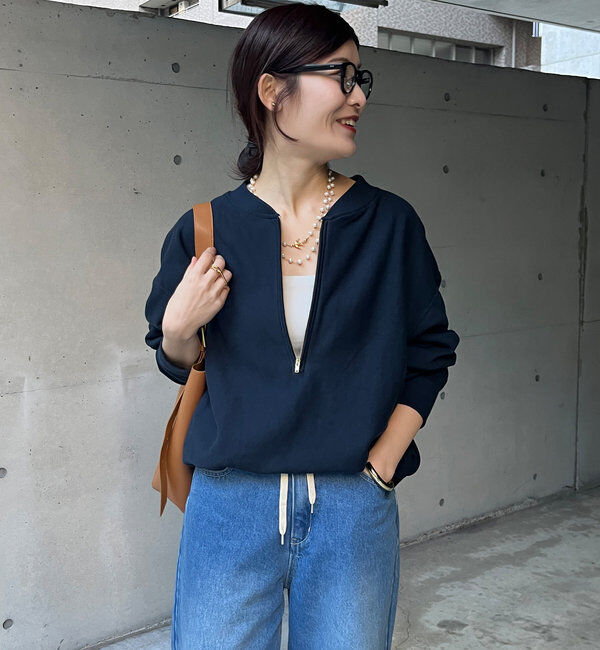  「【新色追加】【インフルエンサー OKOCHI企画】ハーフジップスウェット」|Tシャツ・カットソー|