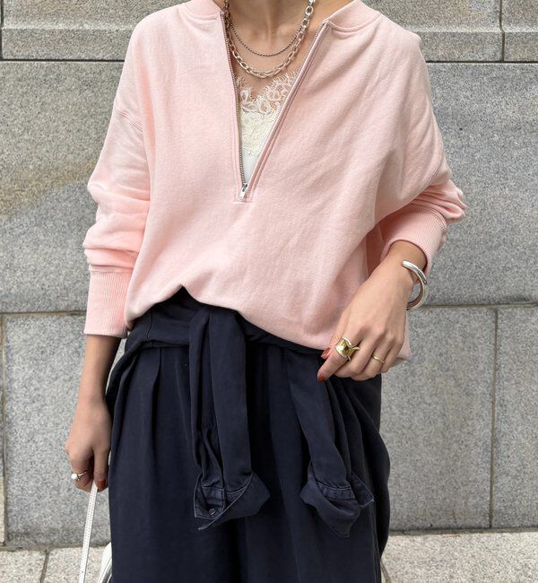  「【新色追加】【インフルエンサー OKOCHI企画】ハーフジップスウェット」|Tシャツ・カットソー|