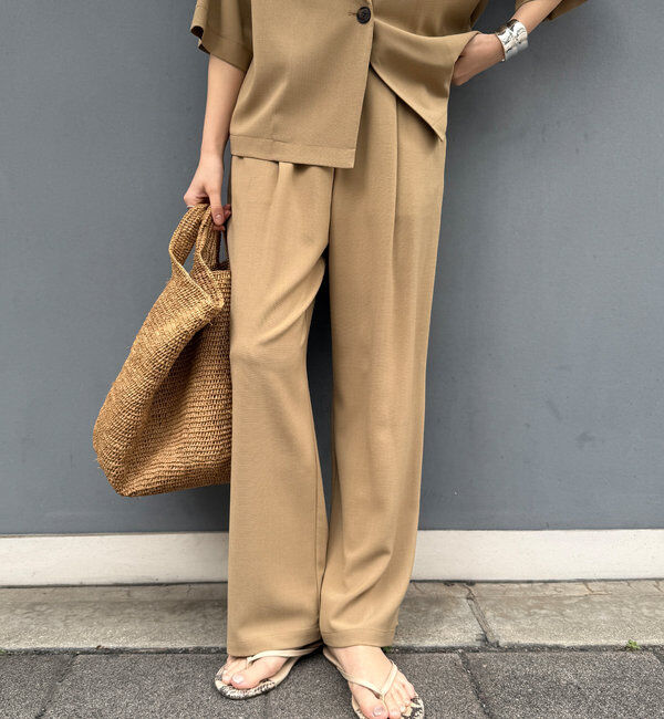  「接触冷感ワイドパンツ」|チノ|