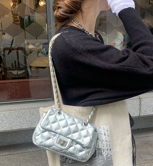  「キルティングレザーショルダー」|トートバッグ|