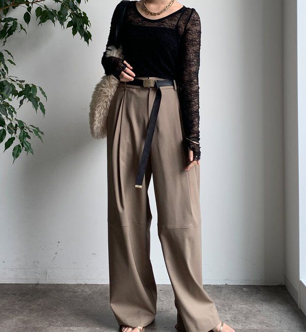  「レースロングスリーブトップス」|Tシャツ・カットソー|