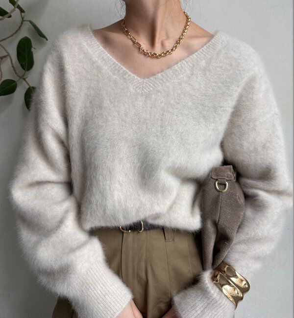  「ファーカシミヤプルオーバー」|ニット・セーター|