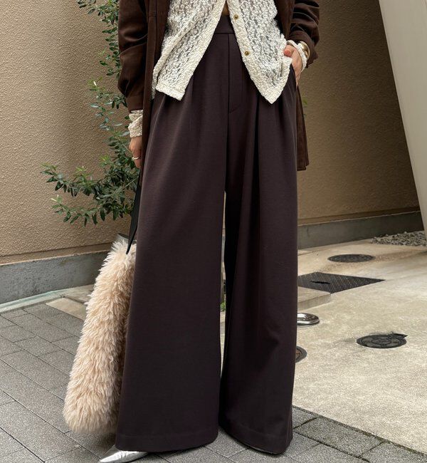  「ウォームタックワイドパンツ」|チノ|