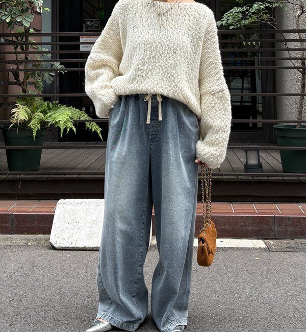  「ウールスラブロービングニット」|ニット・セーター|