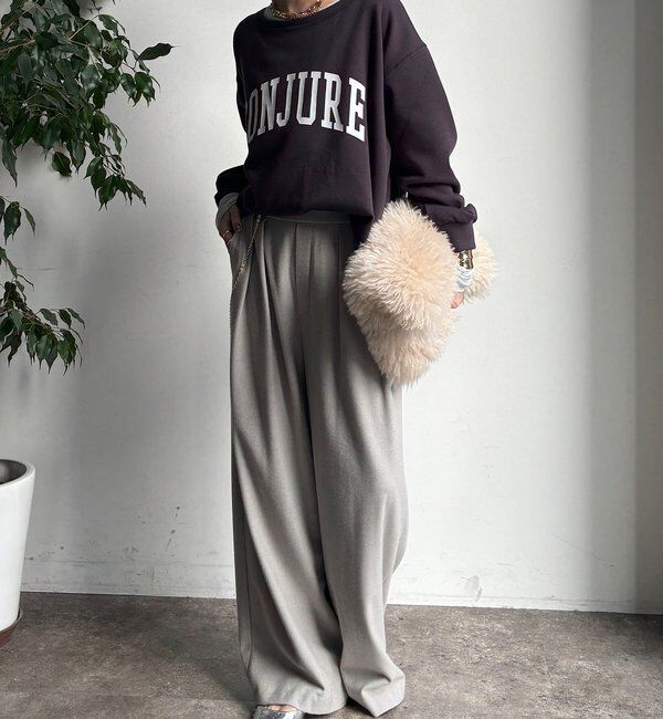  「前後ロゴプリント裏起毛プルオーバー」|Tシャツ・カットソー|