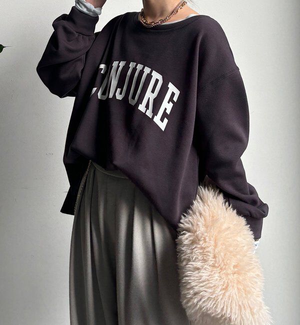  「前後ロゴプリント裏起毛プルオーバー」|Tシャツ・カットソー|