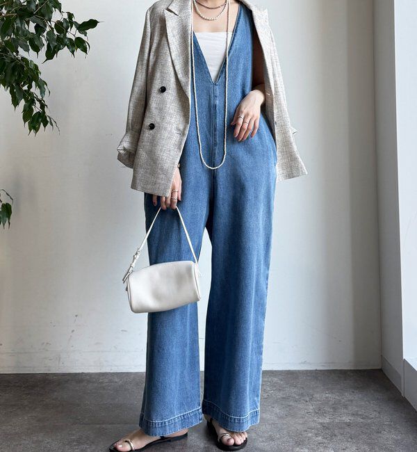  「【WEB限定】深Vサロペット」|ワンピース|