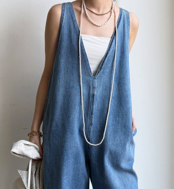  「【WEB限定】深Vサロペット」|ワンピース|