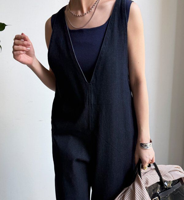  「【WEB限定】深Vサロペット」|ワンピース|