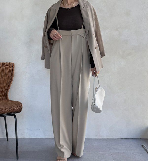  「【WEB限定】ハイウエストサロペット」|ワンピース|