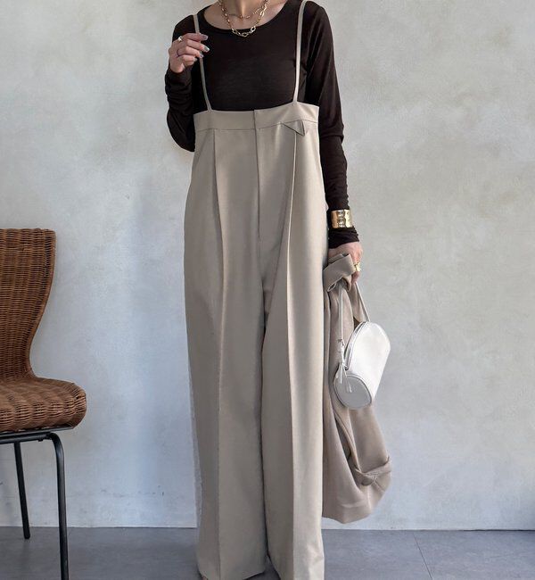  「【WEB限定】ハイウエストサロペット」|ワンピース|