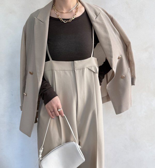  「【WEB限定】ハイウエストサロペット」|ワンピース|