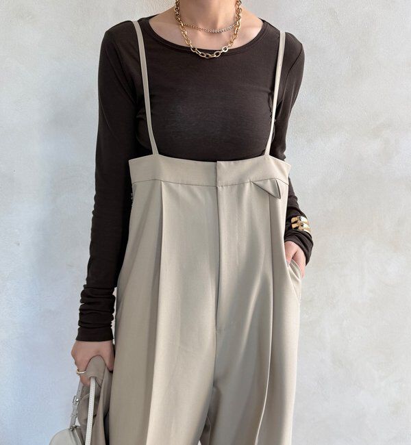  「【WEB限定】ハイウエストサロペット」|ワンピース|