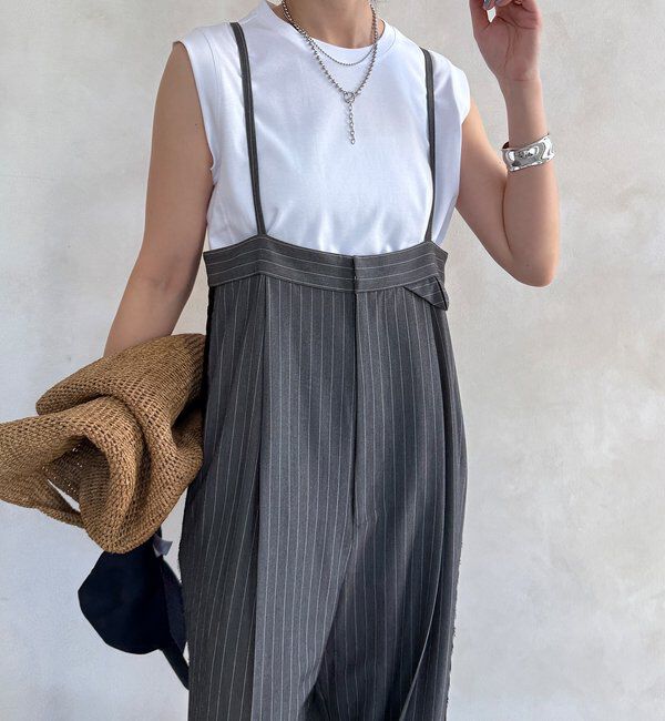  「【WEB限定】ハイウエストサロペット」|ワンピース|