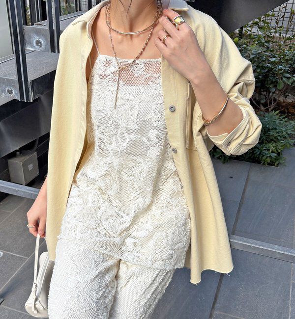  「【セットアップ可能】メッシュレースキャミ」|シャツ・ブラウス|