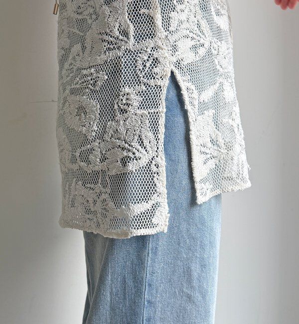  「【セットアップ可能】メッシュレースキャミ」|シャツ・ブラウス|