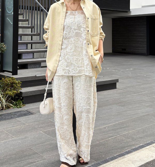  「【セットアップ可能】メッシュレースキャミ」|シャツ・ブラウス|