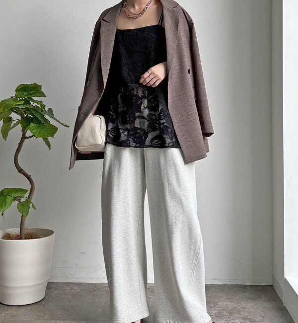  「【セットアップ可能】メッシュレースキャミ」|シャツ・ブラウス|