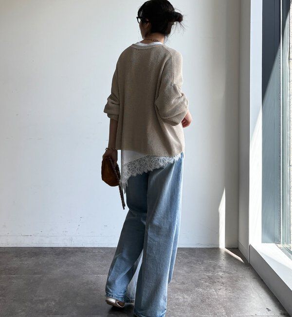  「裾レースアシメTEE」|Tシャツ・カットソー|