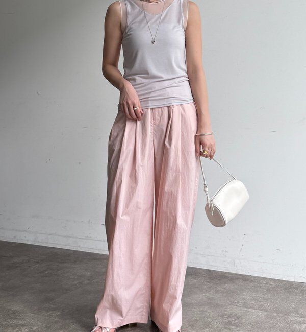  「シアー切替タンク」|Tシャツ・カットソー|