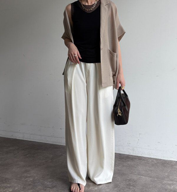  「シアー切替タンク」|Tシャツ・カットソー|