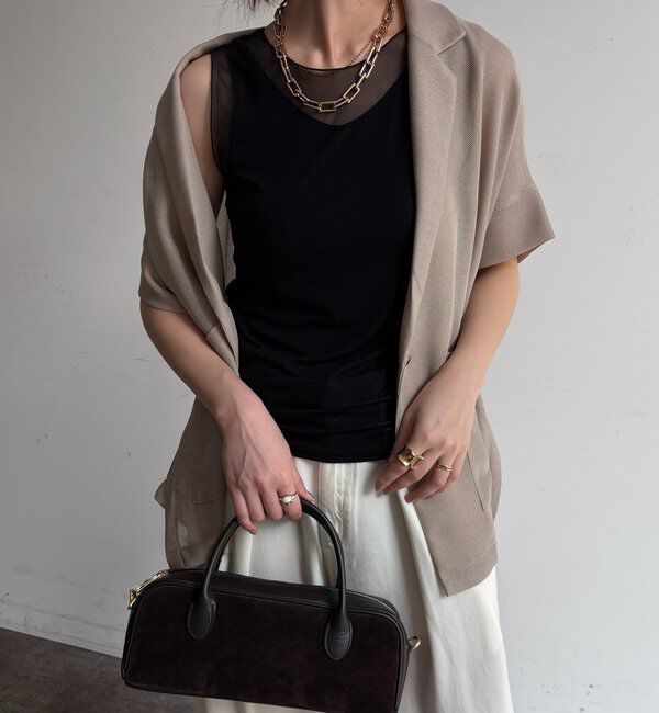  「シアー切替タンク」|Tシャツ・カットソー|