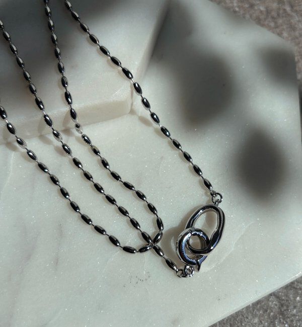  「オーバルロングチェーンネックレス」|ネックレス|