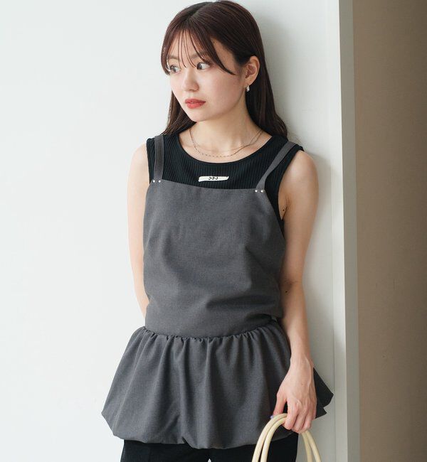  「バルーンキャミビスチェ」|シャツ・ブラウス|チャコールグレー